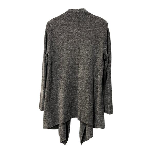 Barefoot Dreams CozyChic Womens L/XLarge Angular Open Cardigan Marled Gray - Picture 2 of 11